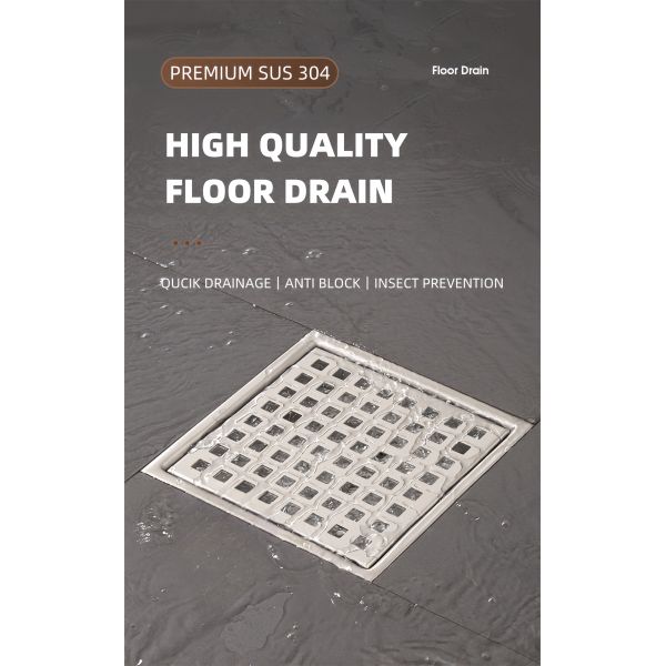 Luxury Bathroom Shower Accessories Floor Drain Premium Stainless Steel Fast Drainage