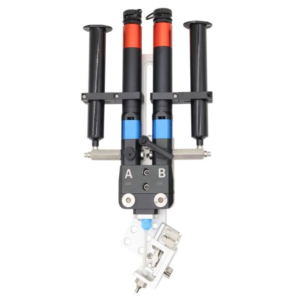0.02ml Micro Precision Dual Tube Screw Valve Two Component AB Glue Dispensing Valve