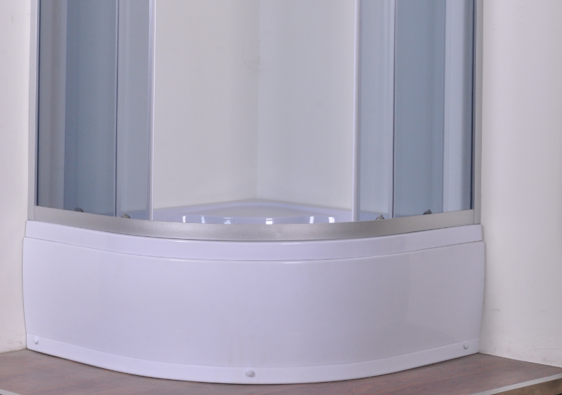 4мм закалили приложения ливня квадранта дыма стеклянные с ручкой/колесами