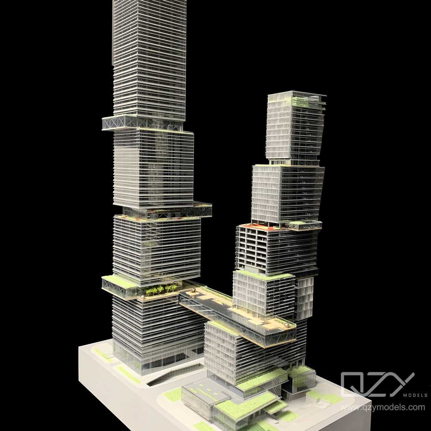 Модель работы конкурса - разработанная НББЖ -1:500 Vanke Project Tower