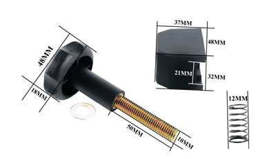 Деревообрабатывающие запасные части Ручка ручка кнопка для сдвижной столовой пилы с ЧПУ 50 мм*М10