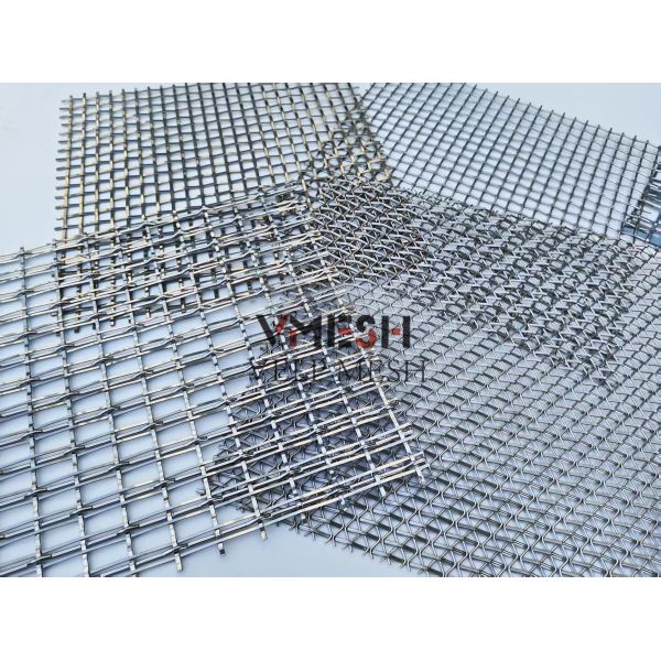 Architectural Stainless Steel Crimped Mesh Decorative Woven Wire Metal Mesh Panel