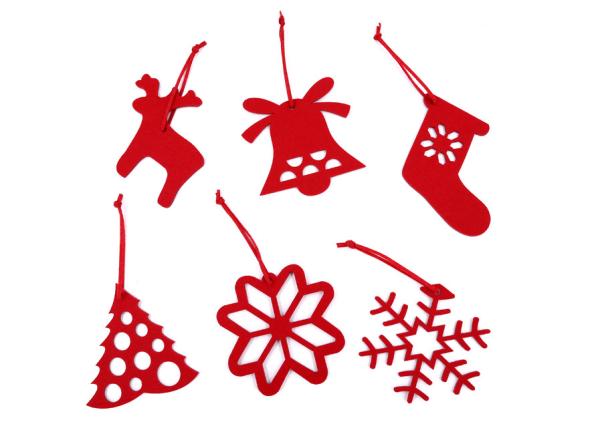 Hanging Decorative Kids 10CM Felt Christmas Ornaments