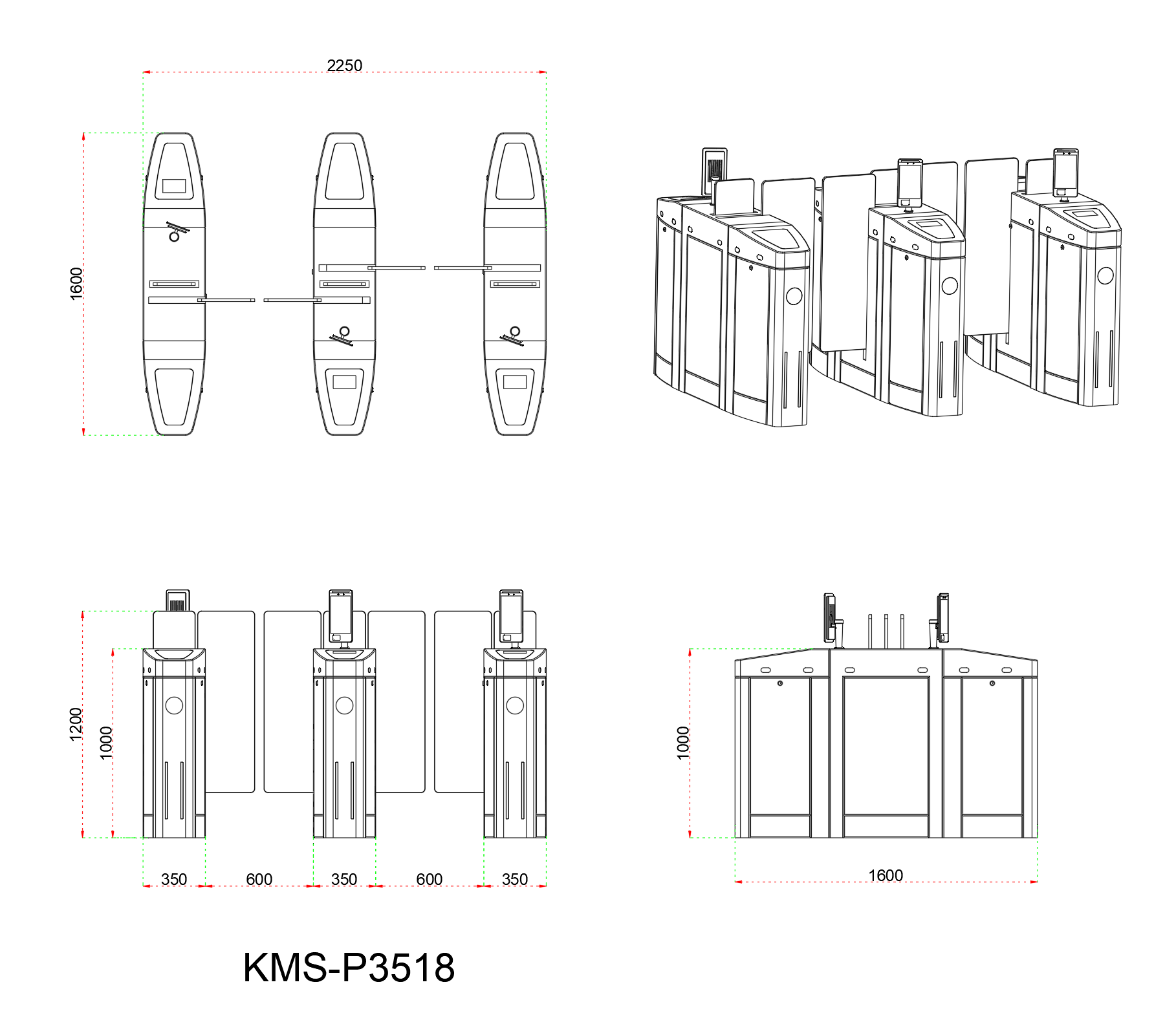 Efficient Access Sliding Gate Turnstile For Industrial Parks