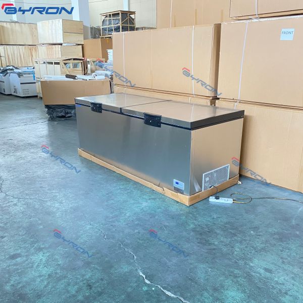 Stainless Steel Ice Cream Chest Freezer Supermarket Ice Cream Deep Freezer
