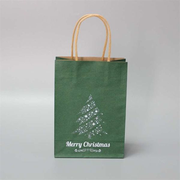 New Year Gift Christmas Gift Bags Recycle Kraft CMYK Printed
