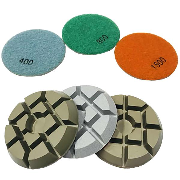 Assoalho de Diamond Polishing Pads For Concrete da resina de 4 ferramentas de Aggrassive Polihsing da polegada