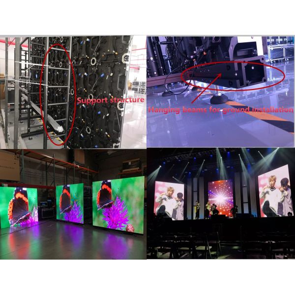 Гигант P3.91mm 10X12ft привел экран приведенный дисплея P2.9 P3.9 ICN2153 крытый арендный