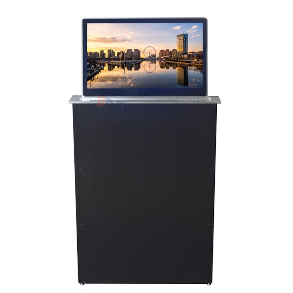 Motorized Microphone Computer Screen Lifter With 15.6 Inch Retractable Lifting Screen
