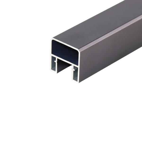 Grey Frameless Glass Aluminum Balustrades Handrails for Glass Balcony Deck Stair Swimming Pool