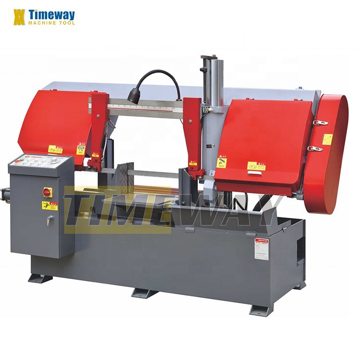 0.75kw Hydraulic Motor Semi Automatic Double Column Band Sawer for Precision Cutting