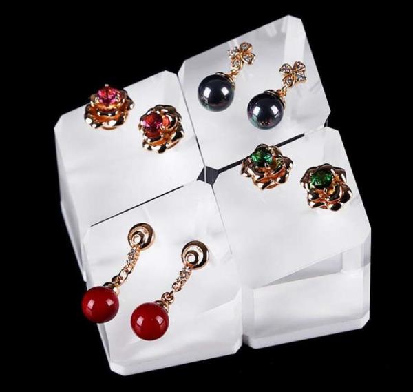 Multifunctional Acrylic Display Stands Engraving Crafts For Rings / Earrings