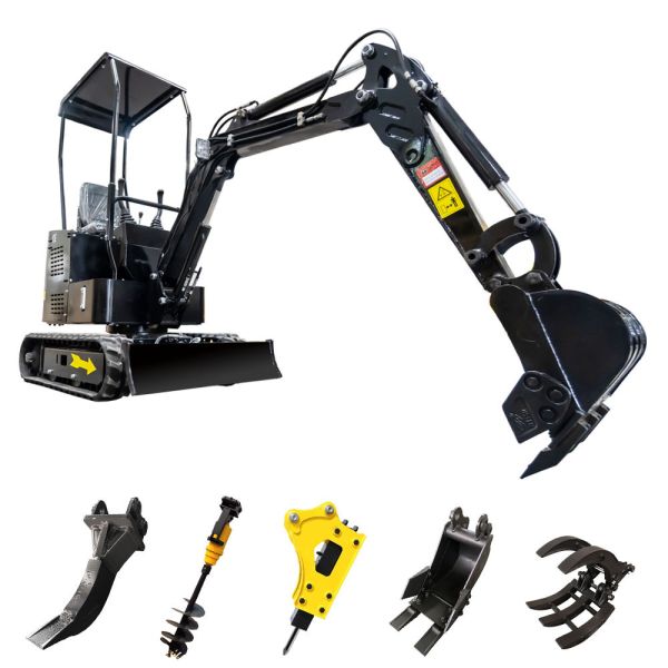 Compact Convenient 1.5 Ton Small Excavator Machine Crawler Farm Miniature Digger