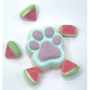 Sweetie Paws & Tiny Melon Giggles – Adorable Cat Footprint & Mini Watermelon Chewy Candy Mix