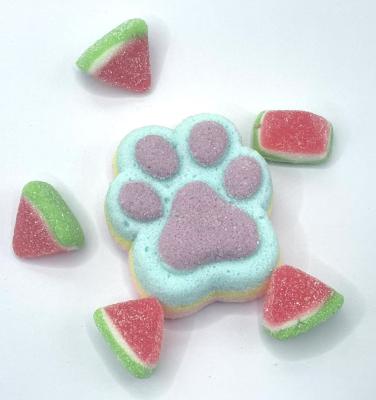 Des pattes douces et des petits grincements de melon ️ Adorable empreinte de chat et mini mélange de bonbons à la pastèque