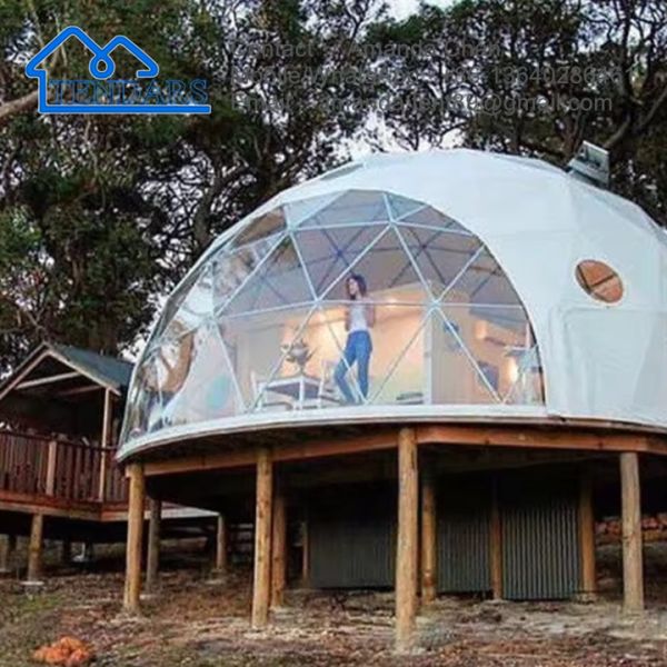 Hotel Waterproof Geodesic Glamping Dome Tents House With Factory Price On Sale