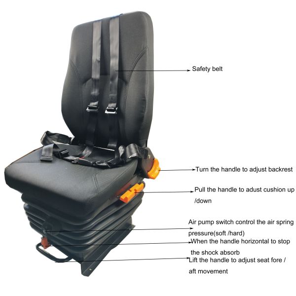Mineral Equipment Air Suspension Seat A800 Low Back Air Ride Seat