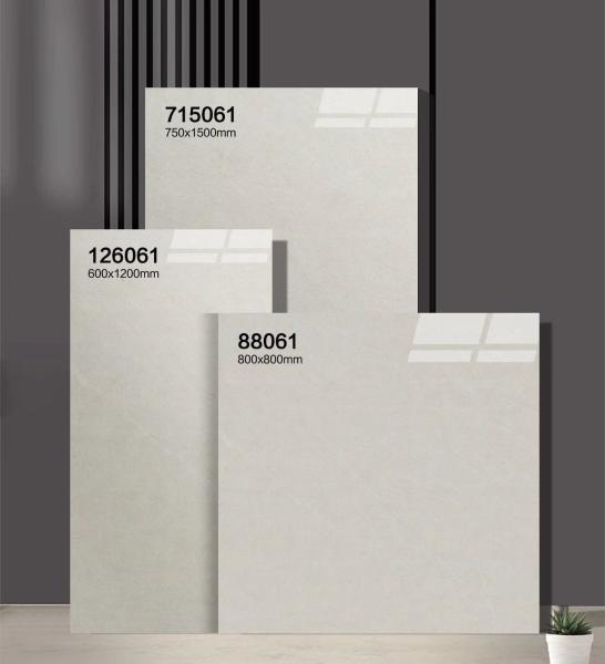 Carreaux de porcelaine vernis poli beige 750x1500mm élégants et carreaux de décoration résistants à l'usure pour chambre et salon