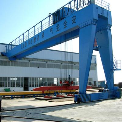 A Frame Semi Gantry Crane With Hoist Trolley For Workshop 32 Ton