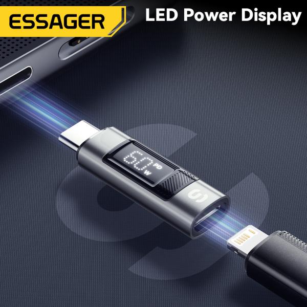 ESSAGER ES-OTG25 シリーズ USB C ライトニング OTG アダプタ 3A Apple iPhone