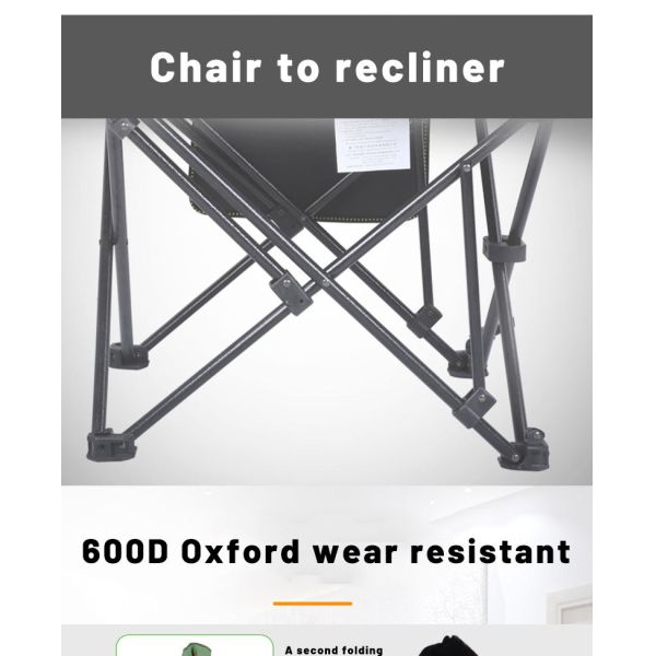 160x83x70cm Foldable Beach Chair 600D Oxford Polyester Beach Outdoor Lounger Chaise