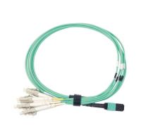 3,3 Ft de cabo 50 de MPO MTP/125 multimodos, fã - para fora cabo do cabo de remendo da fibra ótica