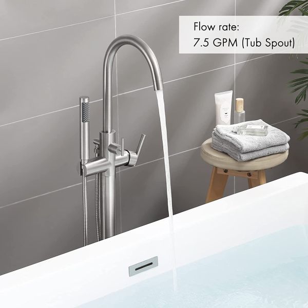 OEM ODM duschkopf freestanding bathtub faucet stainless steel water tap shower filler mixer waterfall faucet set