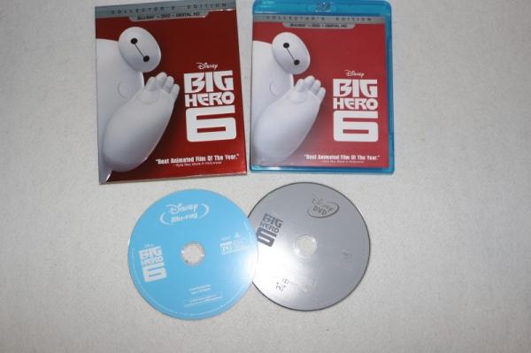2016 Blue ray Big Hero 6 2discs carton dvd Movies disney movie for children DHL free shipp
