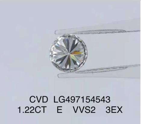 1.22 Ct E Цвет VVS2 3EX Лабораторно выращенный бриллиант Ювелирные изделия СВД Синтетический лаборатория выращенный бриллиант
