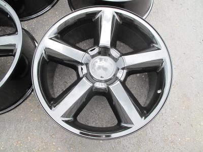 Black 5308 20 Chevrolet Replica Wheels Rims Silverado Tahoe Suburban Gmc Factory Spec