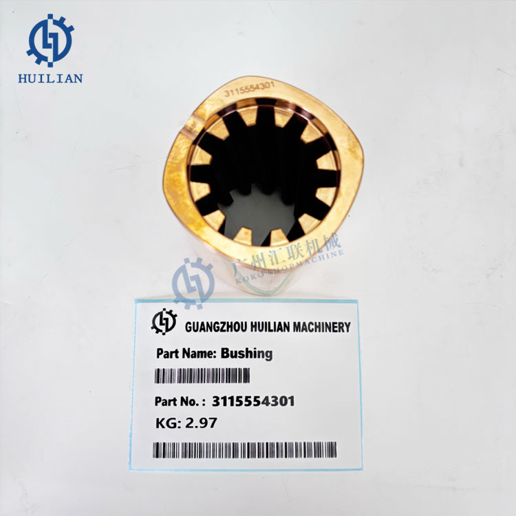 OEM 3115554301 Bronze Splined Chuck Bushing Torque Transmission Sleeve For Mining Drilling Equipment