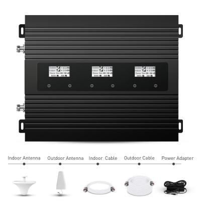 80dB Gain Multi Band Cell Phone Signal Booster 800MHz 900MHz 1800MHz