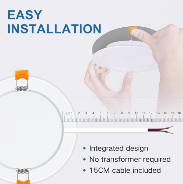 4.5W-12W Ultra Thin LED Downlight Panel Light 3000K-5700K Dimmable