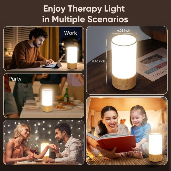 VALED Cylindrical 10000 Lux Mood Therapy Light with 2700K-6000K Color Temp and 50000 Hours Working Time