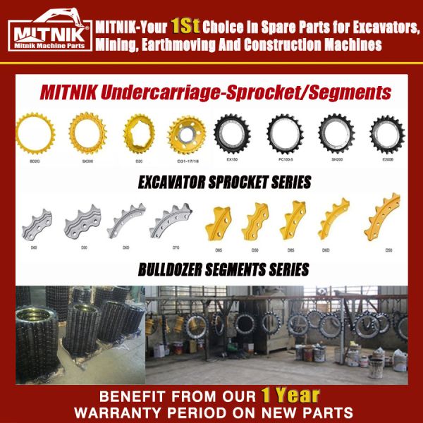 D7 Dozer Undercarriage Parts Steel Tracks Sprocket Driving Wheel Segment for Hitachi