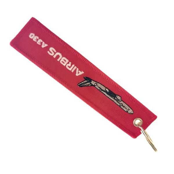 AIRBUS A330 Collector's Keychain - Premium Embroidery + Rust-Proof Metal Ring (Aviation Gift)
