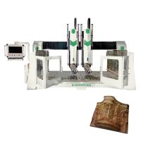La pierre de commande numérique par ordinateur de 4 axes découpant le double de machine axe la table de travail de 1500x3000mm
