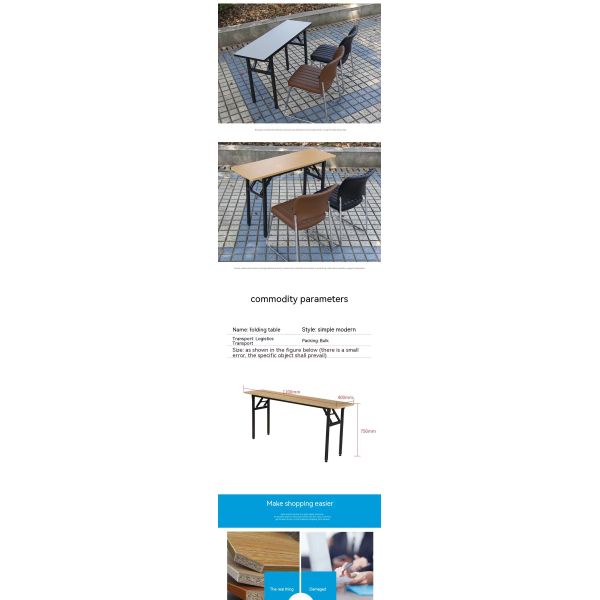 Деревянный стиль ПАНЕЛЬ складной стол и стулья для офисной мебели