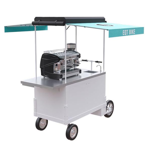 Mobile Coffee Bike Cart High Carbon Steel Frame With Strong Load Bearing Capacity