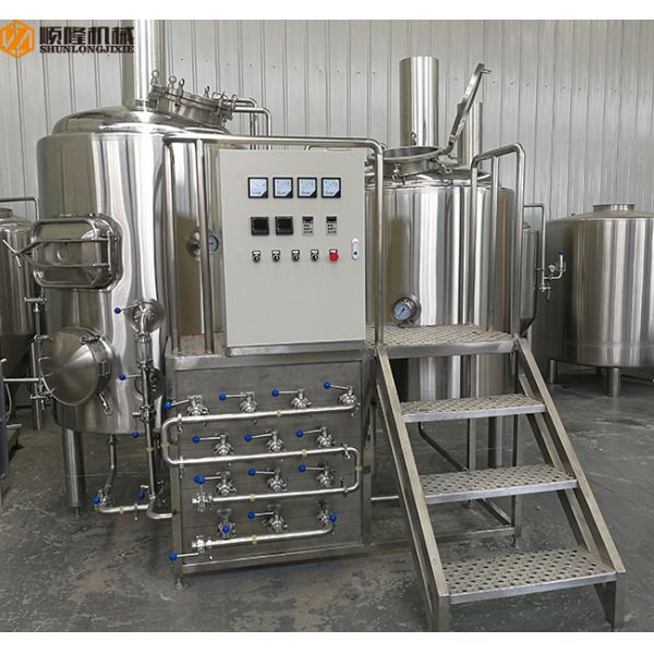 Stainless Steel Mini Brewery Equipment 500L Brewhouse 2B Finished Surface