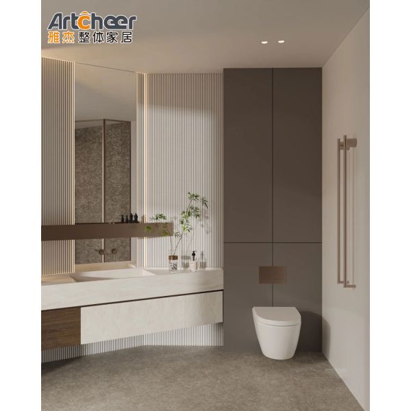 Modern Water Resistant Wall-mounted Bathroom Vanity Combo with Eco-Friendly Plywood Construction