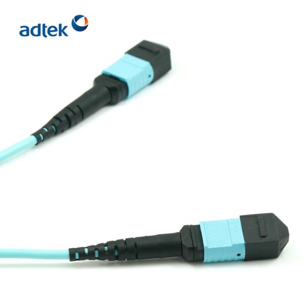 MTP-MTP OM3 /OM4 24/48 Fibers 3M PVC/LSZH Aqua Trunk cable /Hybrid Cable /Breakout Cable