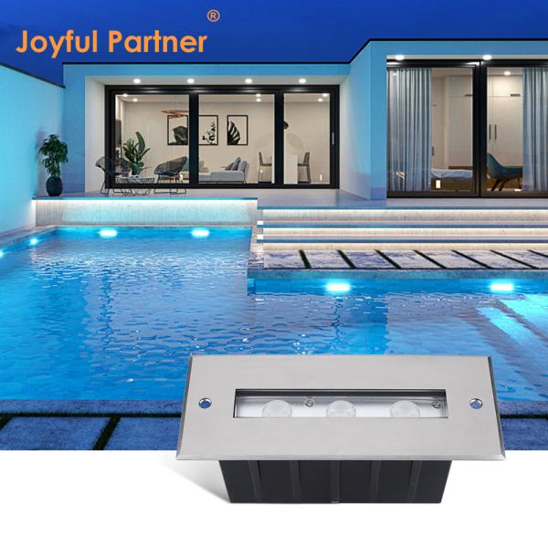 SS316L Lumière sous-marine Lumière de piscine linéaire Blanche chaude LED Lumière souterraine