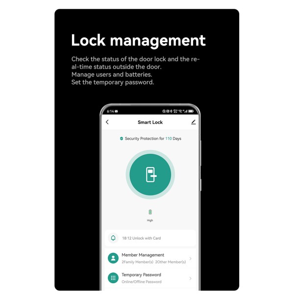 Yagu Easy Installation Tuya App Adjustable Fingerprint Code Key Smart Door Cylinder Lock Fingerprint Passcode Smart Lock