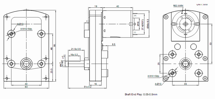 quiet flat gearbox 8mm shaft 12v gear motor