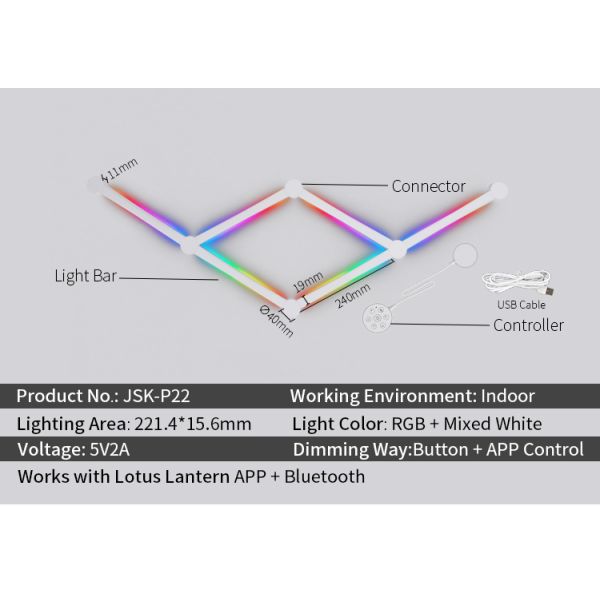 Button APP Control RGB LED Color Changing Gaming Lights 2025 Strip Lights Compatible with Smart Life Music Sync APP