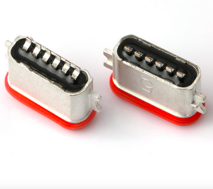 Professional Manufacturer of Waterproof USB Type C 6P Full SMT Connector IP67 USB 3.1 SMD Connector