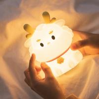 Charge de dragon à la voix intelligente avec couchage en silicone Pat Créatif Nuit de lumière cadeau