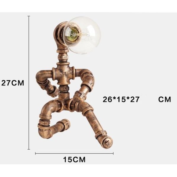 Творческий промышленный ретро чугунный Nightlight ухода за больным исследования спальни Адвокатуры кафа лампы трубы водопровода