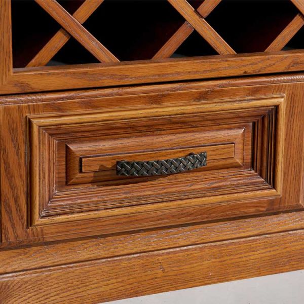 Brown Finished Cabinet Door Panels Wooden Decorative Resin Cupboard